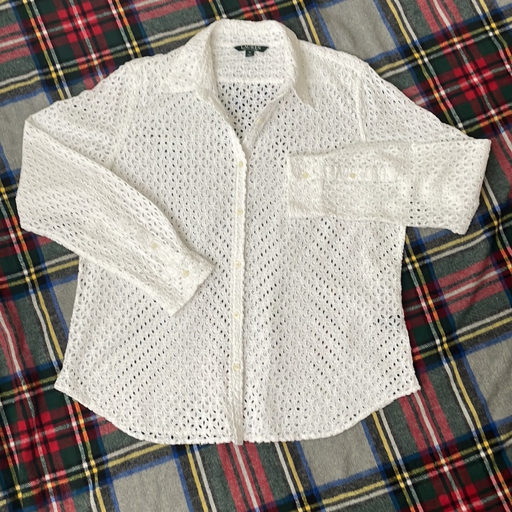 LRL white cotton shirt